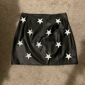 Faux leather skirt